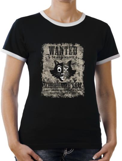 TLM Wanted Schroedingers Cat Kontrast T-Shirt Damen 