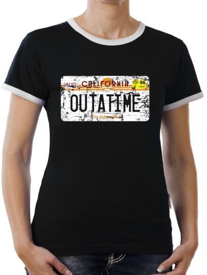 TLM Outatime License Plate Kontrast T-Shirt Damen 
