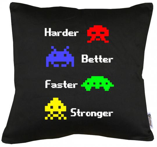 Harder Better Faster Stronger Kissen mit Füllung 40x40cm 