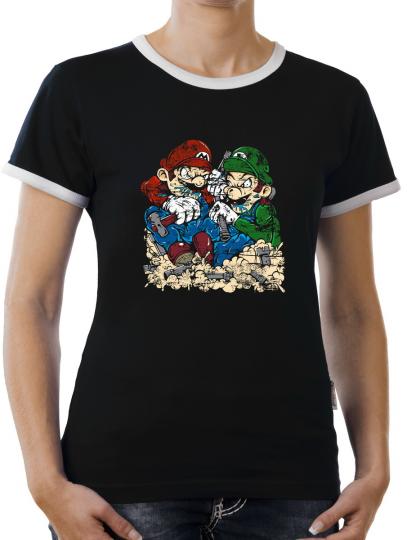 TLM Mario vs Jason Kontrast T-Shirt Damen 