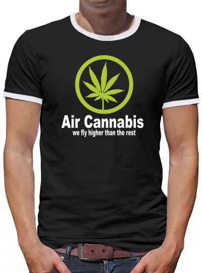 Air Cannabis Kontrast T-Shirt Herren 