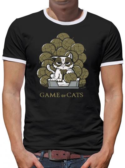 Game of Cats Kontrast T-Shirt Herren 