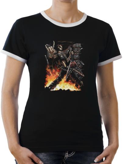 TLM Rock Skeleton Kontrast T-Shirt Damen 