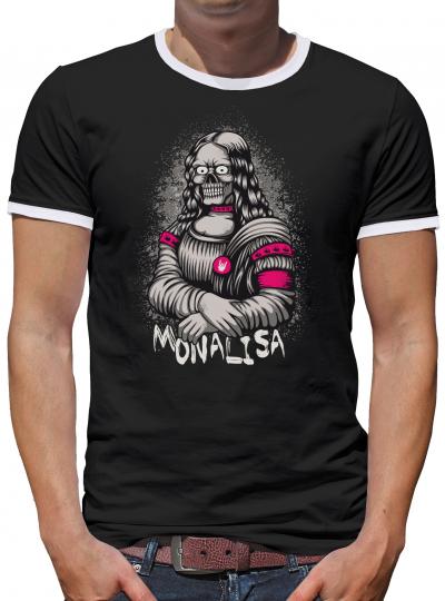 Mona Lisa Kontrast T-Shirt Herren 