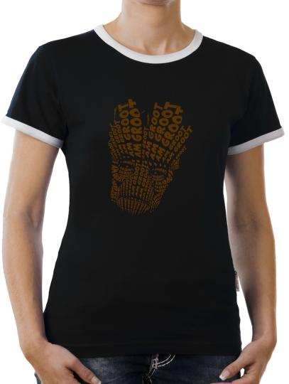 TLM Groot Face Kontrast T-Shirt Damen 