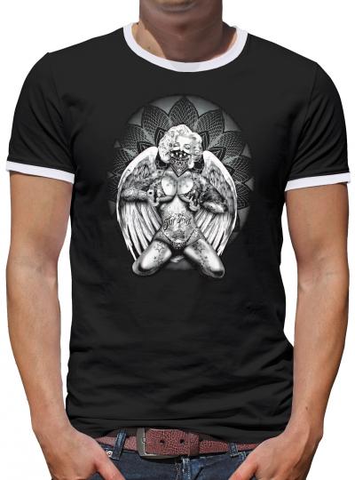 Marilyn Angel Kontrast T-Shirt Herren 