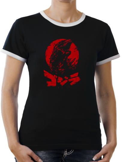 TLM Japan Godzilla Kontrast T-Shirt Damen 