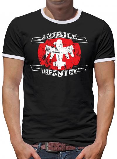Mobile Infantry Trooper Starship Kontrast T-Shirt Herren Schwarz | M