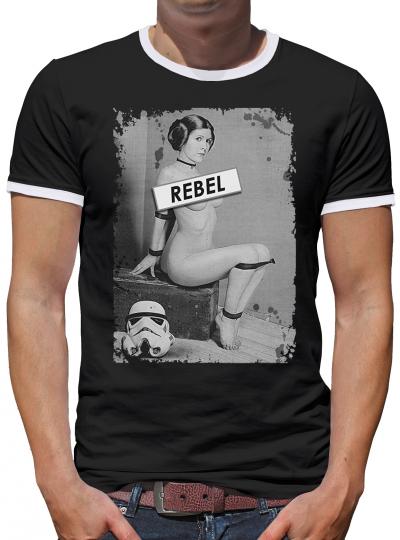 Rebel Leia Kontrast T-Shirt Herren 