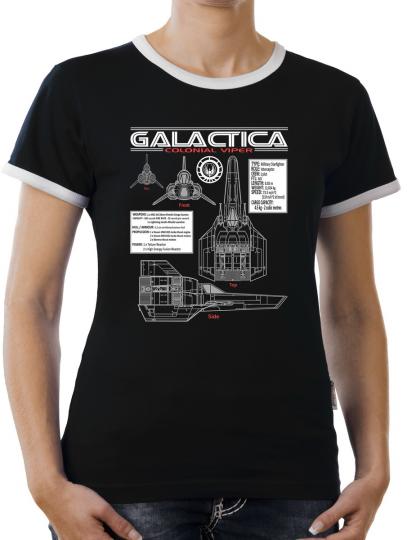 TLM Galactica Viper Blueprint Kontrast T-Shirt Damen 