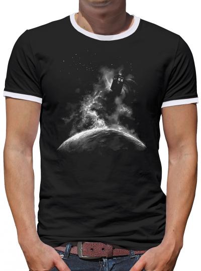 Space in Time Kontrast T-Shirt Herren Schwarz | M