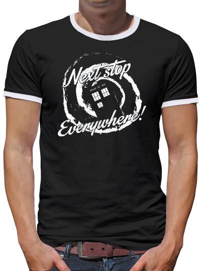 Next Stop Everywhere Kontrast T-Shirt Herren 