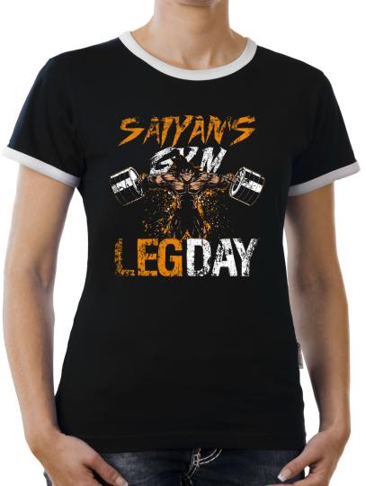 TLM Saiyans Gym Legday Kontrast T-Shirt Damen 