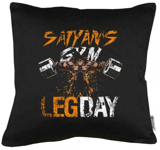 Saiyans Gym Legday Kissen mit Füllung 40x40cm 