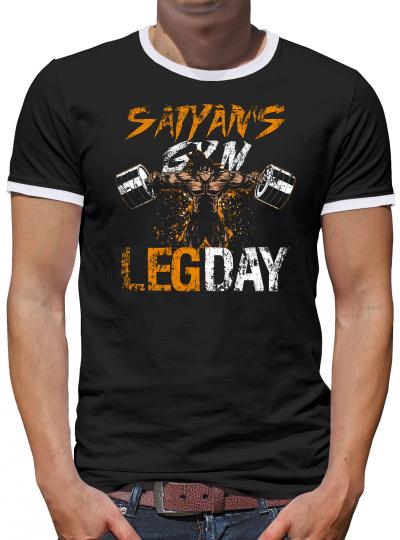 Saiyans Gym Legday Kontrast T-Shirt Herren 