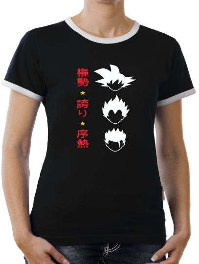 TLM Saiyan Hairstyles Kontrast T-Shirt Damen 