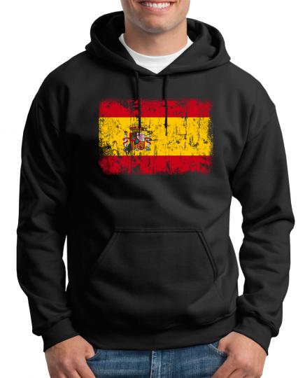 Spanien Vintage Flagge Fahne Kapuzenpullover 