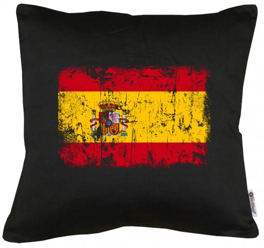 Spanien Vintage Flagge Fahne Kissen mit Füllung 40x40cm 