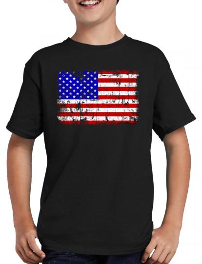 USA Vintage Flagge Fahne T-Shirt 