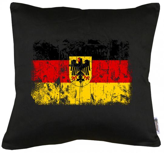 Deutschland BRD Vintage Flagge Fahne Kissen mit Füllung 40x40cm 