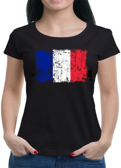 Frankreich Vintage Flagge Fahne T-Shirt 