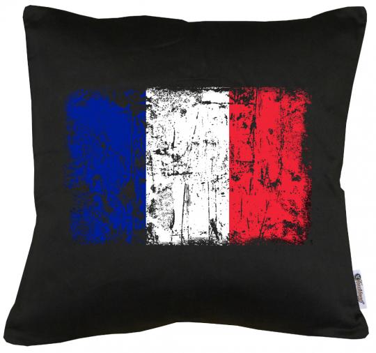 Frankreich Vintage Flagge Fahne Kissen mit Füllung 40x40cm 