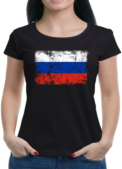 Russland Vintage Flagge Fahne T-Shirt 