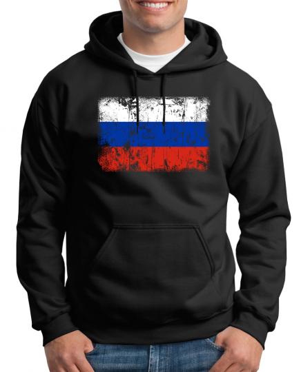 Russland Vintage Flagge Fahne Kapuzenpullover 