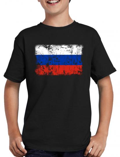 Russland Vintage Flagge Fahne T-Shirt 