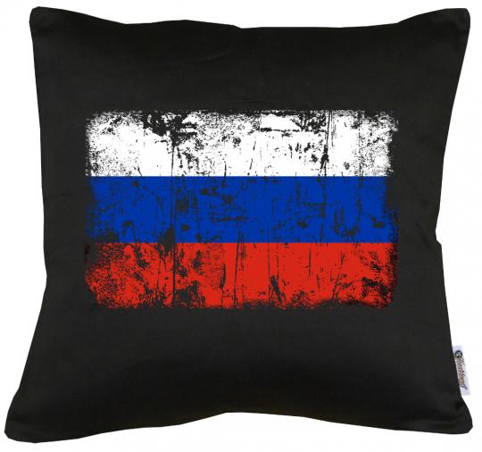 Russland Vintage Flagge Fahne Kissen mit Füllung 40x40cm 