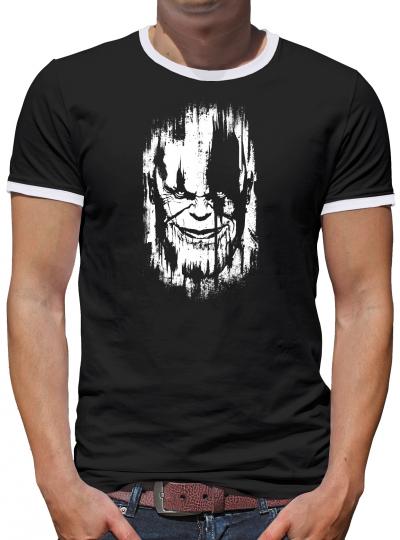 Thanos Face Kontrast T-Shirt Herren 