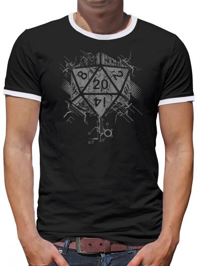 Sided Dice D20 Kontrast T-Shirt Herren 