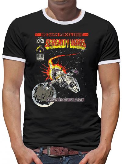 Serenity Wars Comic Kontrast T-Shirt Herren 