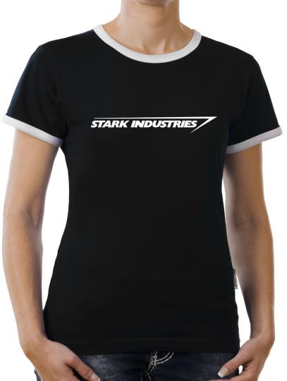 TLM Stark Industries Logo Kontrast T-Shirt Damen 