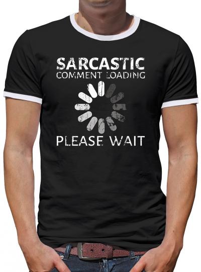Sarcastic Loading Kontrast T-Shirt Herren Schwarz | M