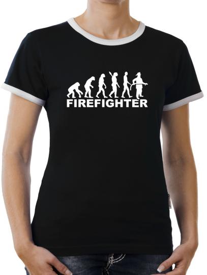 TLM Evolution Firefighter Feuerwehrmann Kontrast T-Shirt Damen 