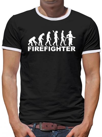 Evolution Firefighter Feuerwehrmann Kontrast T-Shirt Herren 