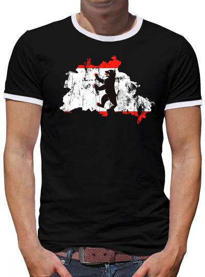 Berlin Hauptstadt Bundesland Kontrast T-Shirt Herren 