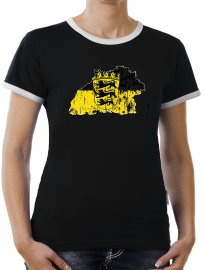 TLM Baden Württemberg Bundesland Kontrast T-Shirt Damen 