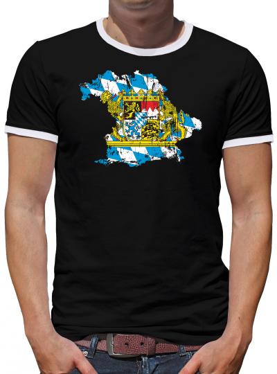 Bayern Freistaat Bundesland Kontrast T-Shirt Herren 