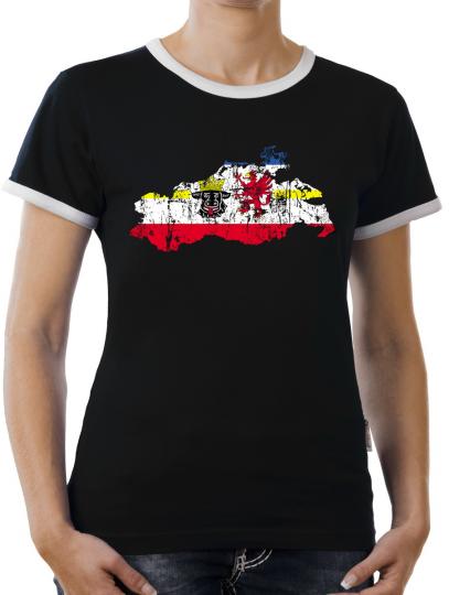 TLM Mecklenburg Vorpommern Bundesland Kontrast T-Shirt Damen 