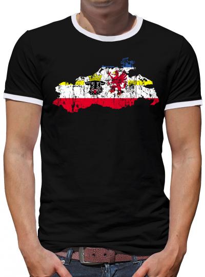 Mecklenburg Vorpommern Bundesland Kontrast T-Shirt Herren 