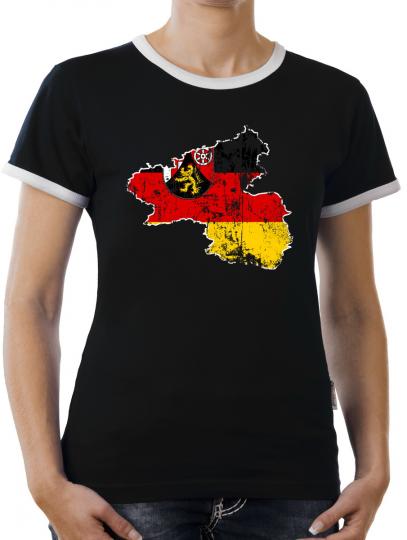 TLM Rheinland Pfalz Bundesland Kontrast T-Shirt Damen 