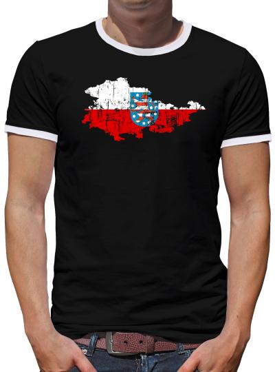 Thüringen Bundesland Kontrast T-Shirt Herren 