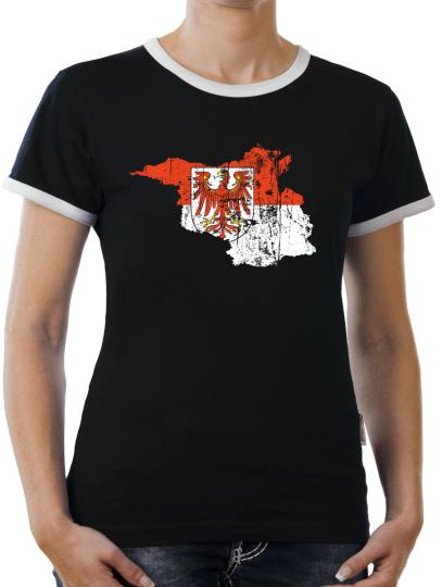 TLM Brandenburg Bundesland Kontrast T-Shirt Damen 