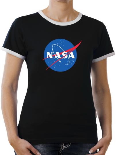 TLM Nasa Logo Kontrast T-Shirt Damen 