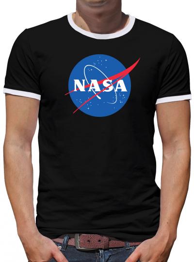 Nasa Logo Kontrast T-Shirt Herren 