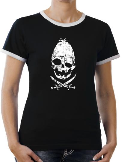 TLM Sloth Fratelli Restaurant Head Fun Data Goonies Piraten Bones Kontrast T-Shirt Damen 