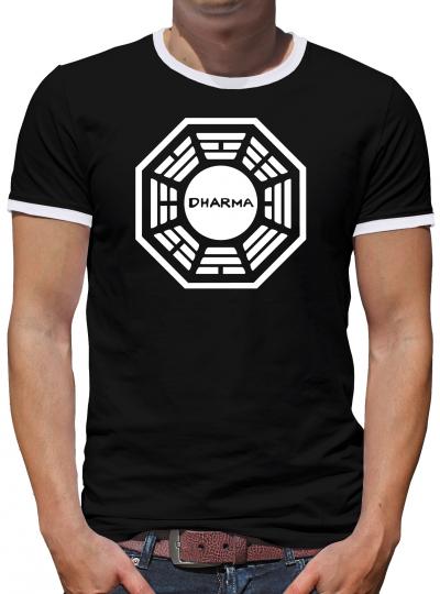 Dharma Lost Main Logo Kontrast T-Shirt Herren 