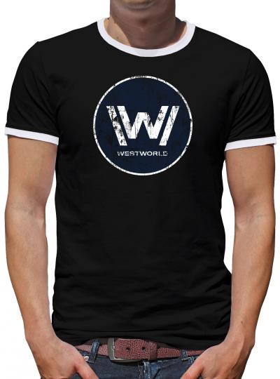 Westworld Logo Kontrast T-Shirt Herren 